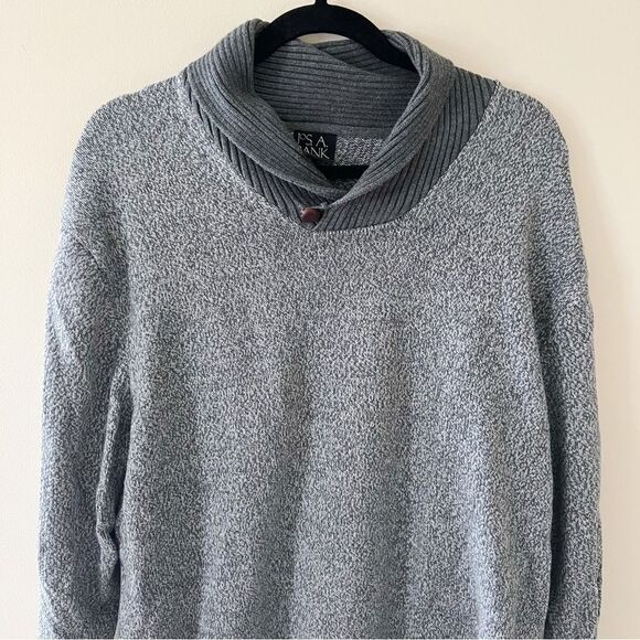 Men’s Jos. A Banks Collared Sweater Two Tone Gray - Picture 2 of 5